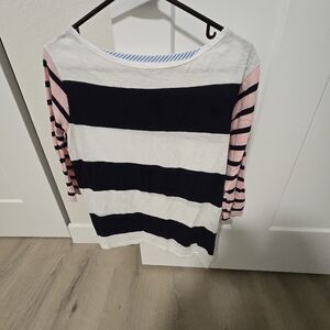 Crown & Ivy Blue and White Striped Top